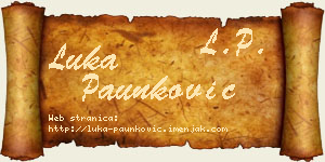 Luka Paunković vizit kartica